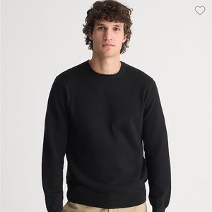 JCrew Cotton piqué-stitch crewneck sweater